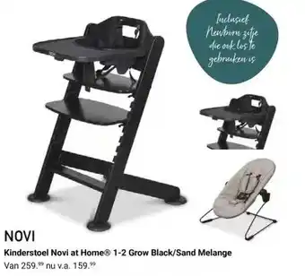Van Asten BabySuperstore Kinderstoel Novi at Home 1-2 Grow Black/Sand Melange aanbieding
