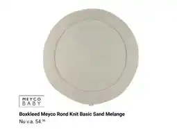 Van Asten BabySuperstore Boxkleed Meyco Rond Knit Basic Sand Melange aanbieding