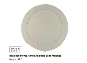 Van Asten BabySuperstore Boxkleed Meyco Rond Knit Basic Sand Melange aanbieding