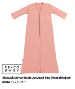 Van Asten BabySuperstore Slaapzak Meyco Studio Jacquard Bow 90cm afritsbare mouw aanbieding