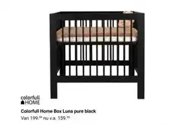Van Asten BabySuperstore Colorfull Home Box Luna pure black aanbieding