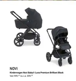 Van Asten BabySuperstore Kinderwagen Novi Baby Luna Premium Brilliant Black aanbieding