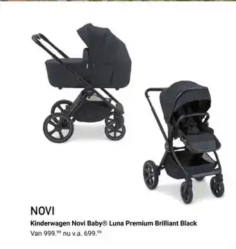 Van Asten BabySuperstore Kinderwagen Novi Baby Luna Premium Brilliant Black aanbieding