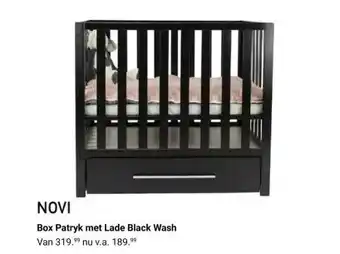 Van Asten BabySuperstore Box Patryk met Lade Black Wash aanbieding