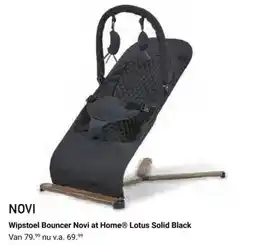Van Asten BabySuperstore Wipstoel Bouncer Novi at Home Lotus Solid Black aanbieding