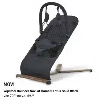 Van Asten BabySuperstore Wipstoel Bouncer Novi at Home Lotus Solid Black aanbieding
