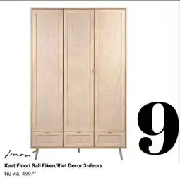 Van Asten BabySuperstore Kast Finori Bali Eiken/Riet Decor aanbieding