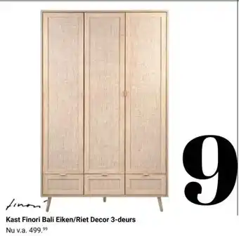 Van Asten BabySuperstore Kast Finori Bali Eiken/Riet Decor aanbieding