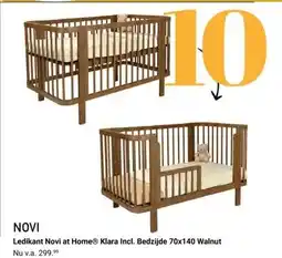 Van Asten BabySuperstore Ledikant Novi t Home Klara Incl. Bedzijde aanbieding