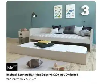 Van Asten BabySuperstore Bedbank Leonard BLN-kids Beige aanbieding