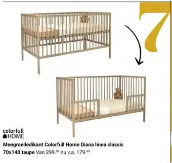 Van Asten BabySuperstore Meegroeiledikant Colorfull Home Diana linea classic aanbieding
