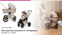 Van Asten BabySuperstore Kinderwagen Muuvo Quick Boho 2-in-1 Set Beige Brown aanbieding