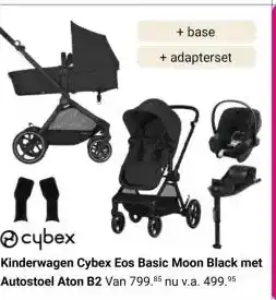 Van Asten BabySuperstore Kinderwagen Cybex Eos Basic Moon Black met Autostoel Aton B2 aanbieding