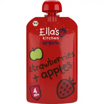 Albert Heijn Ella's kitchen Aardbeien + appels 4m+ bio aanbieding