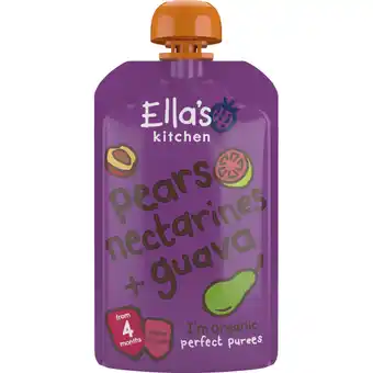 Albert Heijn Ella's kitchen Peren, nectarine + guave 4m+ bio aanbieding