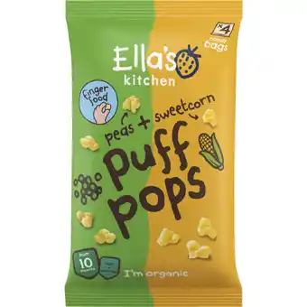 Albert Heijn Ella's kitchen Puff pops erwt + mais 10m+ aanbieding