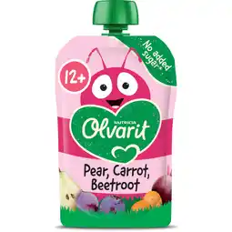 Albert Heijn Olvarit Knijpfruit peer wortel rode biet 12m+ aanbieding