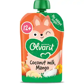 Albert Heijn Olvarit Knijpfruit kokosmelk mango 12m+ aanbieding