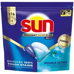 Albert Heijn Sun Brilliant shine plus vaatwascapsules aanbieding