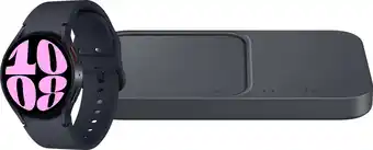 Coolblue Samsung Galaxy Watch 6 Zwart 40mm + Samsung Duo Draadloze Oplader aanbieding