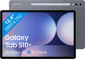 Coolblue Samsung Galaxy Tab S10 Plus 12,4 inch 512GB Wifi + 5G Grijs aanbieding
