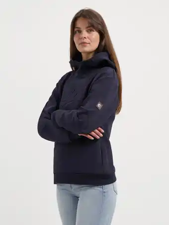 ANWB Travelin' Lona Dames Outdoortrui Hoodie Marineblauw aanbieding