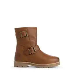 ANWB Travelin' Trustrup Dames Biker boots Wol Cognac aanbieding
