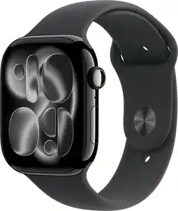 Coolblue Apple Watch Series 11 46mm Zwart Sportband M/L aanbieding