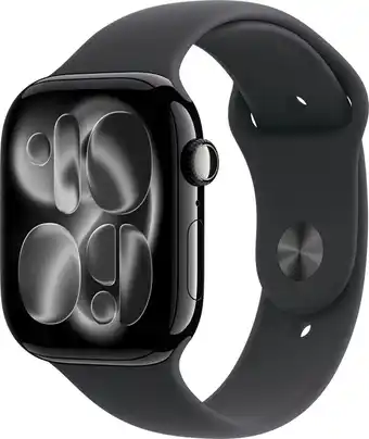 Coolblue Apple Watch Series 11 46mm Zwart Sportband M/L aanbieding