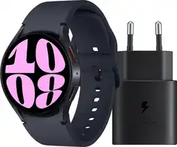 Coolblue Samsung Galaxy Watch 6 Zwart 40mm + Samsung Oplader aanbieding