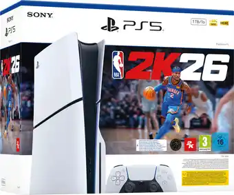 Coolblue PlayStation 5 Slim Disc Edition + NBA 2K26 aanbieding