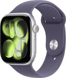 Coolblue Apple Watch Series 11 46mm Zilver Sportband S/M aanbieding