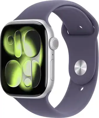 Coolblue Apple Watch Series 11 46mm Zilver Sportband S/M aanbieding
