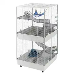 Zooplus Ferplast kooi voor kleine dieren Furet Tower - grijs: L 80 x B 75 x H 161 cm aanbieding