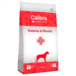Zooplus 12kg Calibra Veterinary Diet Dog Diabetes & Obesity Gevogelte Hondenvoer Droog aanbieding