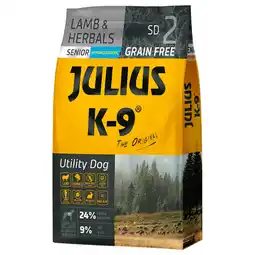 Zooplus 10kg JULIUS K-9 Senior Light lam & kruiden hondenvoer droog aanbieding