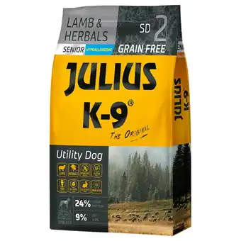 Zooplus 10kg JULIUS K-9 Senior Light lam & kruiden hondenvoer droog aanbieding