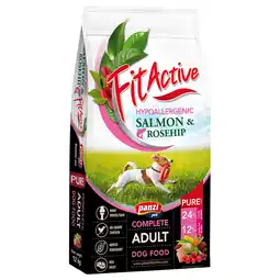 Zooplus 12 kg FitActive Pure Hypoallergenic Zalm & Rozenbottel hondenvoer droog aanbieding