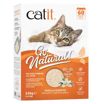 Zooplus 5.6kg Catit Go Natural kattenbakvulling met vanillegeur kat aanbieding