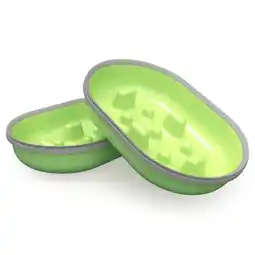 Zooplus SureFeed Microchip Voerautomaat - 2x SureFeed vervangingskommen voor Slow-Feeding, 375 ml, groen aanbieding