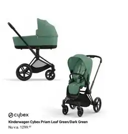 Van Asten BabySuperstore Kinderwagen Cybex Priam Leaf Green/Dark Green aanbieding