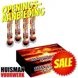 Huisman Vuurwerk Titanium Thunder Fountain Openingsaanbieding aanbieding