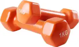 Bol.com FOXFIT- Dumbbell set - 2 x 1KG - Rubber - Oranje aanbieding