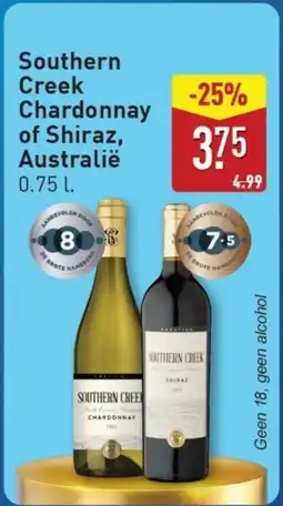ALDI Southern Creek Chardonnay of Shiraz, Australië aanbieding