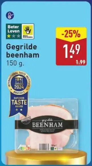 ALDI Gegrilde beenham aanbieding