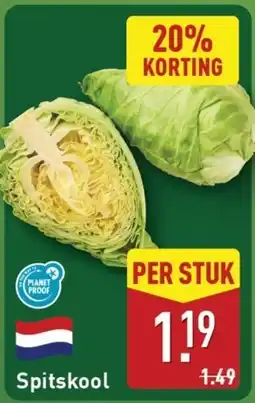 ALDI Spitskool aanbieding
