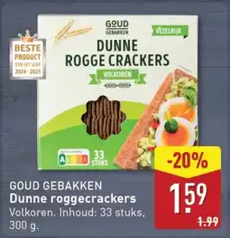 ALDI Goud gebakken Dunne roggecrackers aanbieding