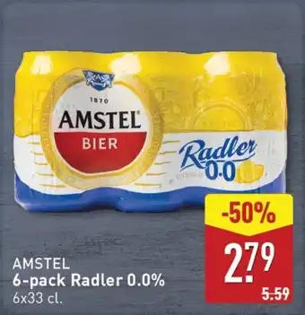 ALDI Amstel 6-pack Radler 0.0% aanbieding