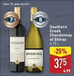 ALDI Southern Creek Chardonnay of Shiraz aanbieding