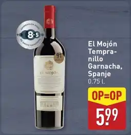 ALDI El Mojón Tempranillo Garnacha, Spanje aanbieding